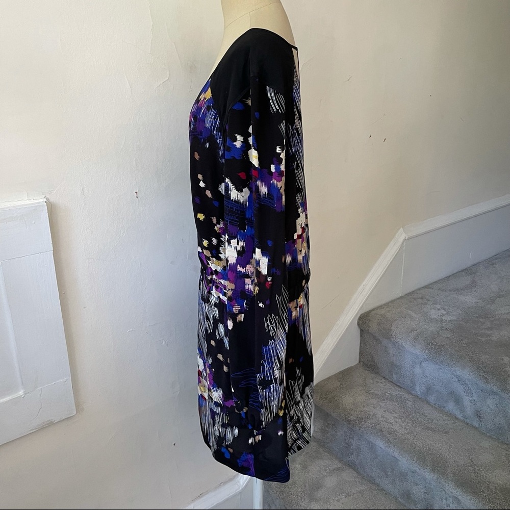 Anthropologie Black Floral Long-Sleeve Dress - Picture 2 of 7